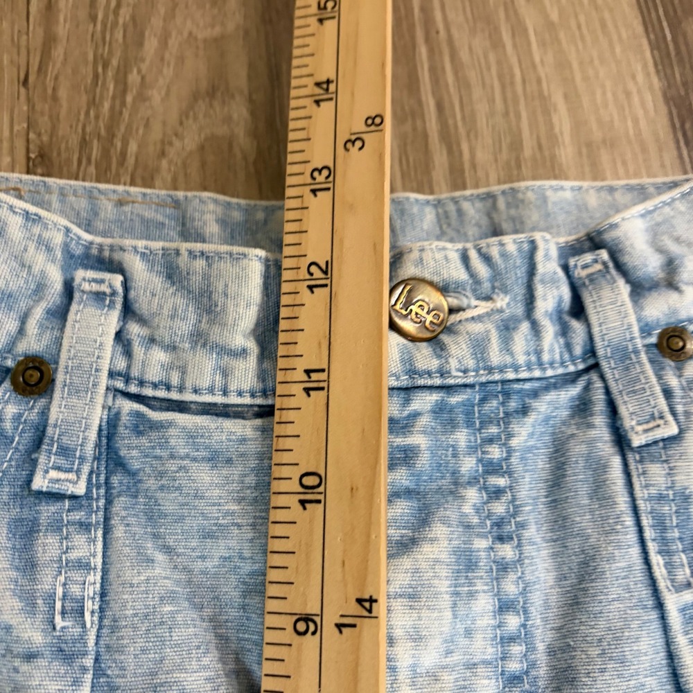 Vintage 80s Lee High Waisted Mom Jeans 12 (26x30)‎ Acid Wash Pleated Tapered USA - Picture 10 of 11